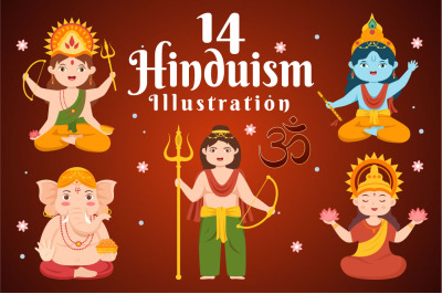 14 Hinduism of Indian Illustration