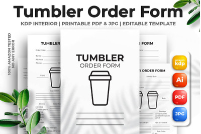 Tumbler Order Form KDP Interior