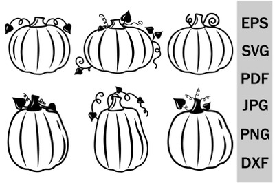 Autumn pumpkin template&2C; svg bundle&2C; cutting file