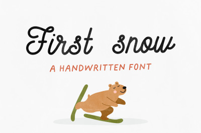 First snow | Handwritten font