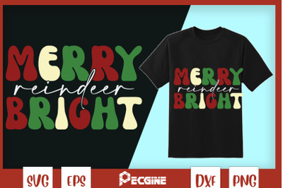 Merry and Bright Retro SVG