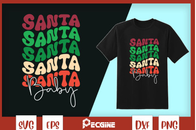 Santa Baby Retro Christmas SVG