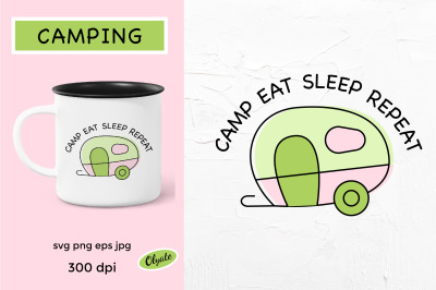 Camping Clipart. Camping Mug. Camping Quotes PNG, SVG