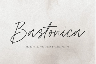 Bastonica Modern Script Font