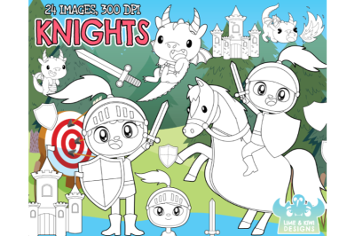 Knights Digital Stamps - Lime and Kiwi Designs