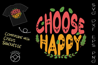 Choose Happy Hippie Keychain