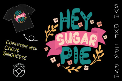 Hey Sugar Pie Hippie Keychain