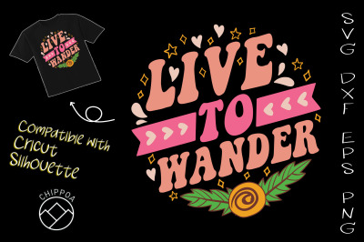 Live To Wander Hippie Keychain