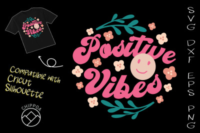 Positive Vibes Hippie Keychain