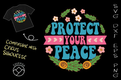 Protect Your Peace Hippie Keychain