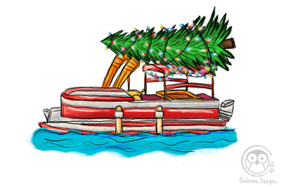 Pontoon Boat Christmas