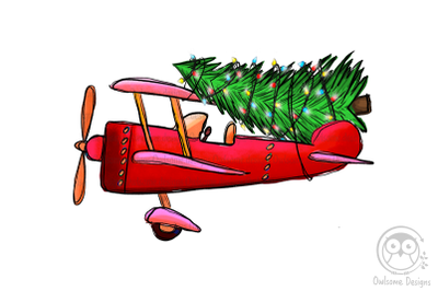 Plane Christmas Tree PNG