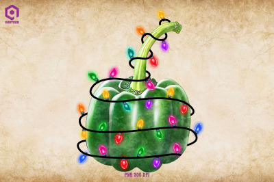 Bell Pepper Christmas Tree Lights