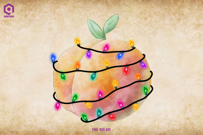 Peach Christmas Tree Lights