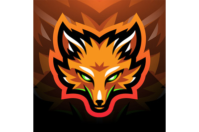 Foxes head sport mascot logo design