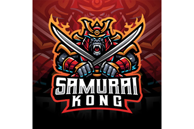 Samurai kong esport mascot logo