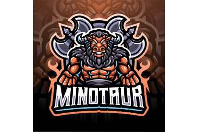 Minotaur esport mascot logo design