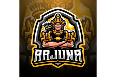 Arjuna esport mascot logo design