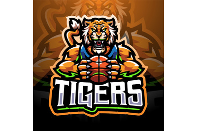 Tigers sport esport mascot logo design