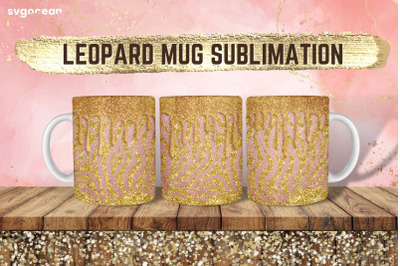 Leopard Mug Sublimation | PNG Bundle | Mug Wrap