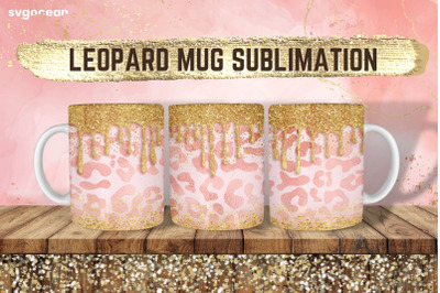 Leopard Glitter Mug | PNG Bundle | Mug Wrap