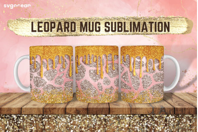 Leopard Mug Design | PNG Bundle | Mug Wrap