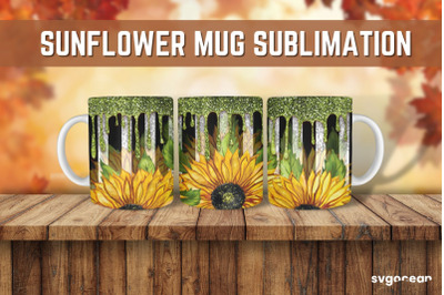 Sunflower Sublimation Design | PNG Bundle | Mug Wrap