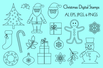 Christmas Digital Stamps