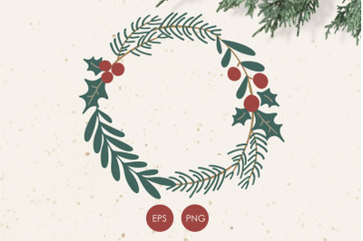 Winter tree crown PNG, Tree wreath Png, Christmas wreath Png