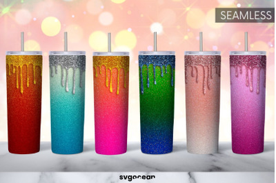 Glitter Tumbler Sublimation | Skinny 20 oz | Tapered | Straight