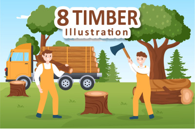 8 Tree Cutting and Timber Illustration