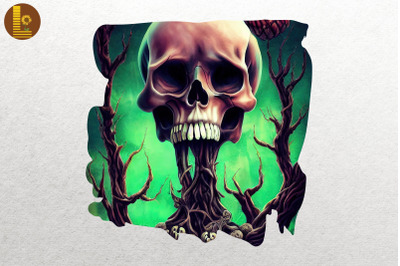 Skull Combine Tree Art 3