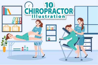 10 Chiropractor Physiotherapy Rehabilitation Illustration