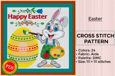 Easter Cross Stitch Pattern | Easter Egg