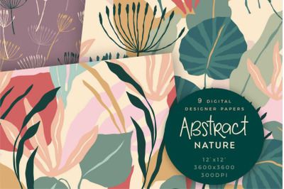 Abstract Nature. 9 Digital Papers