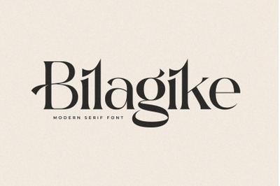 Bilagike Typeface