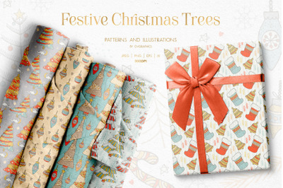 Festive Christmas Trees Collection