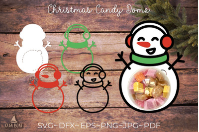 Christmas Candy Dom svg | Snowman Paper candy ornament