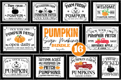 Vintage Fall Sign SVG Bundle