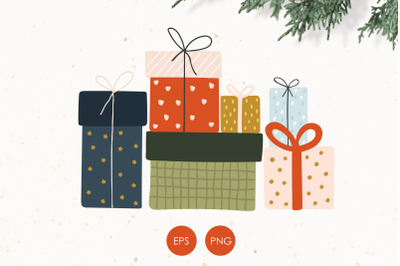 Christmas gifts PNG, Gift Png, Christmas Png, Printable gifts Png