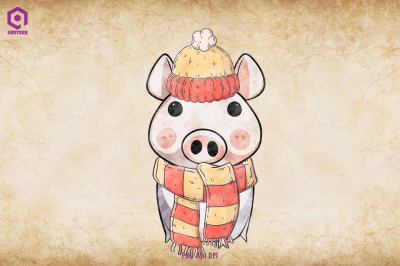 Pig Cozy Christmas