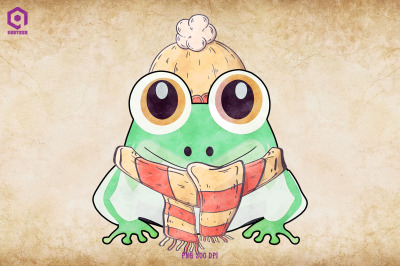 Frog Cozy Christmas