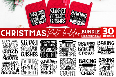 Christmas Pot Holder SVG Bundle