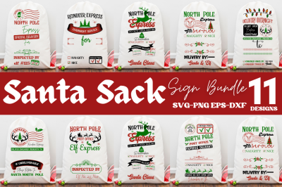 Christmas Santa Sack SVG Bundle