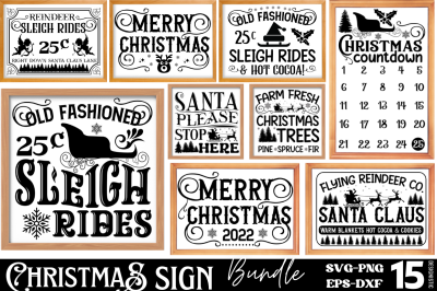 Vintage Christmas SVG Bundle