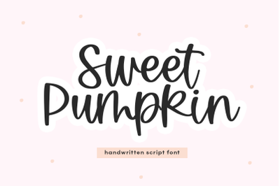 Sweet Pumpkin - Handwritten Script Font