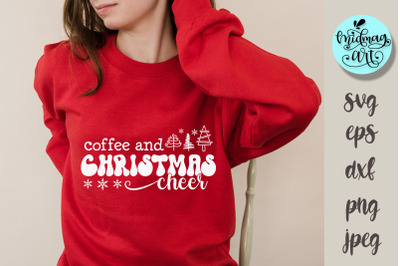 Coffee and christmas cheer svg, christmas cut file