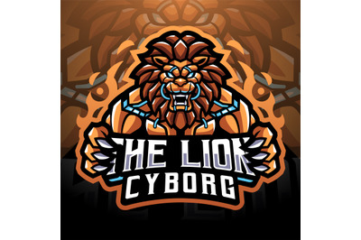 The Lion cyborg esport mascot logo design