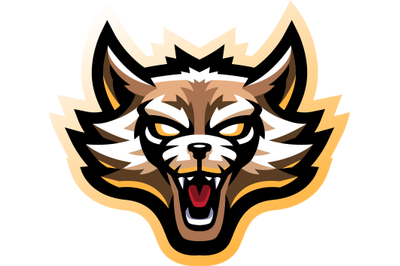 Raccoon head esport mascot logo design