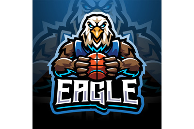 Eagle sport esport mascot logo design